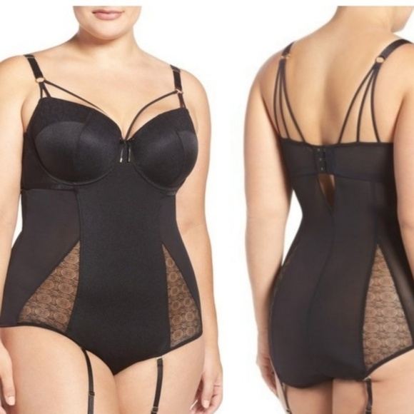 Ashley Graham Other - Ashley Graham 2x Black Lingerie w Garters NWT